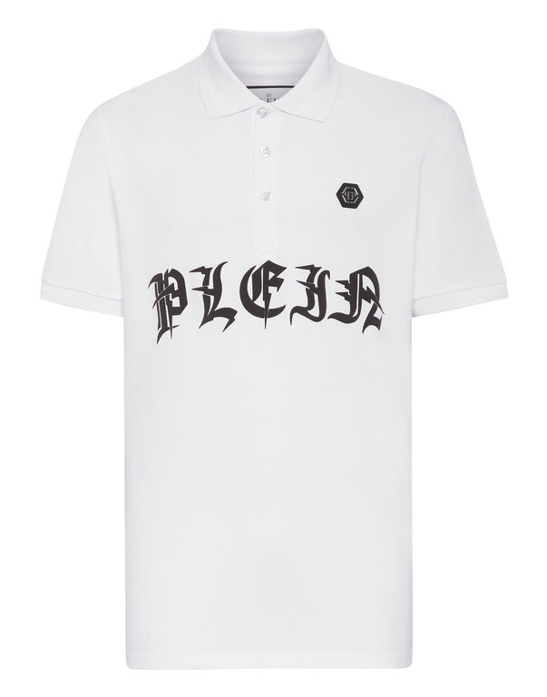 Slim Fit Piquet Polo Shirt SS Gothic Plein white