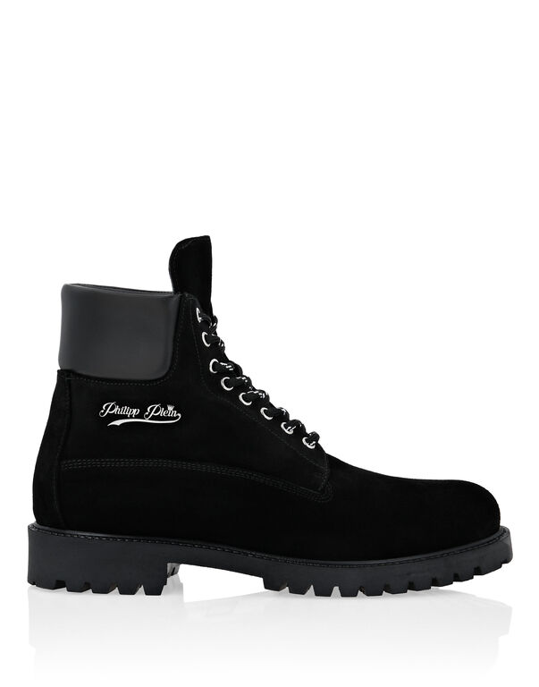 Calf Leather Boots Low Flat The Hunter black