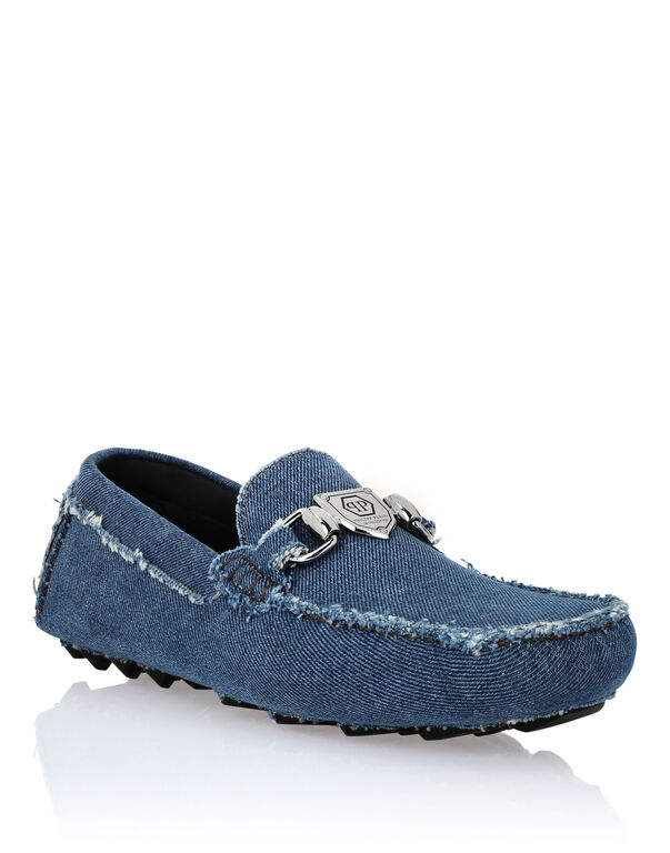 Driver Denim Moccasins middle blue