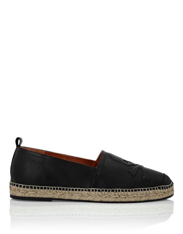 Leather Espadrillas Skull black
