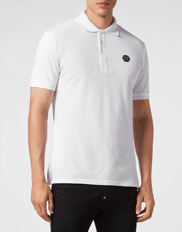 Polo shirt SS Gothic Plein white