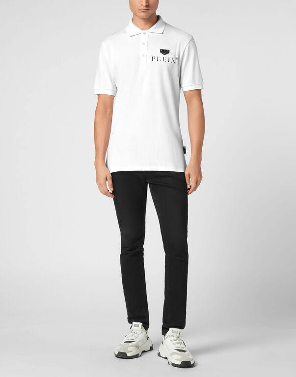 Polo Shirt SS Iconic Plein white