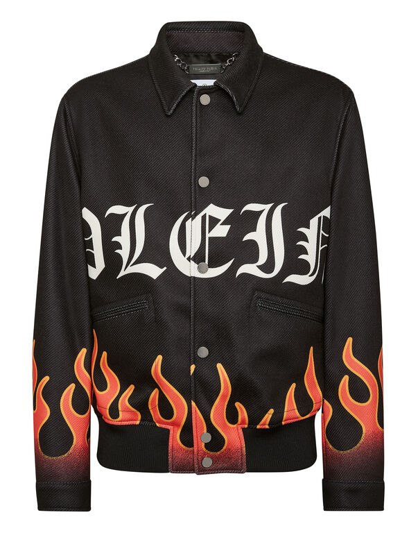 Collared Bomber Flame black
