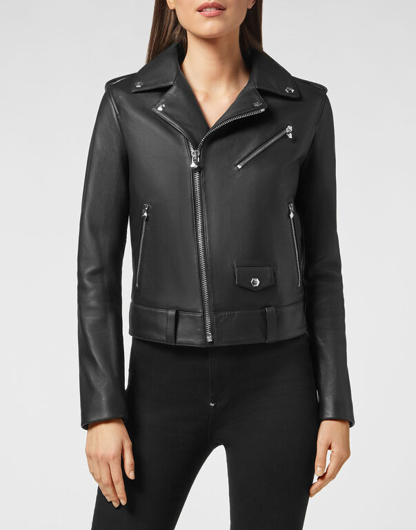 Biker Leather Jacket black