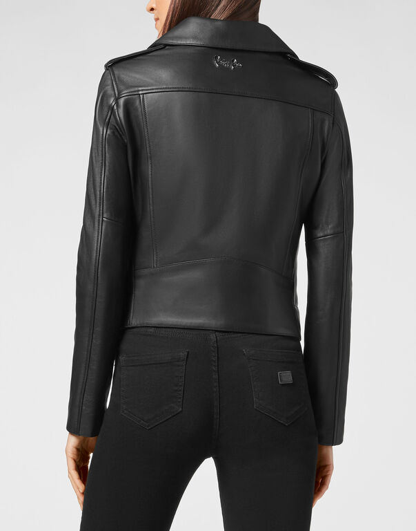 Biker Leather Jacket black