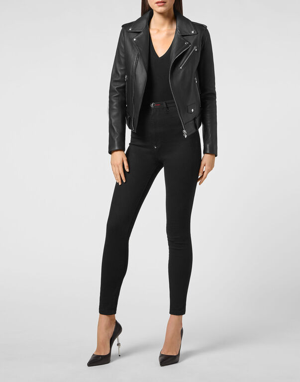 Biker Leather Jacket black