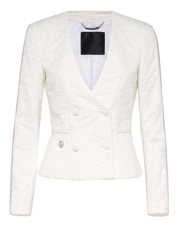 Jacket "Give him warning" white