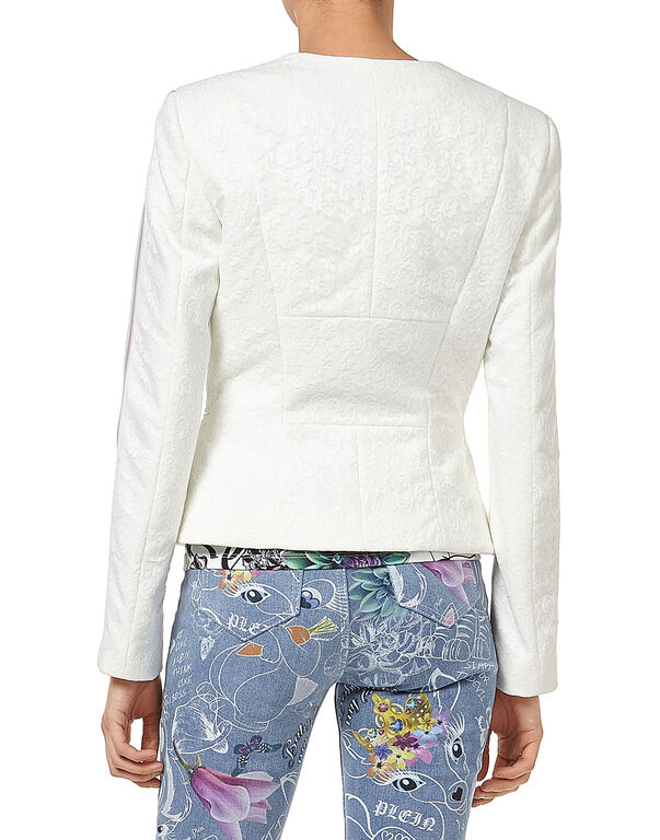 Jacket "Give him warning" white 3 Jacket "Give him warning" white