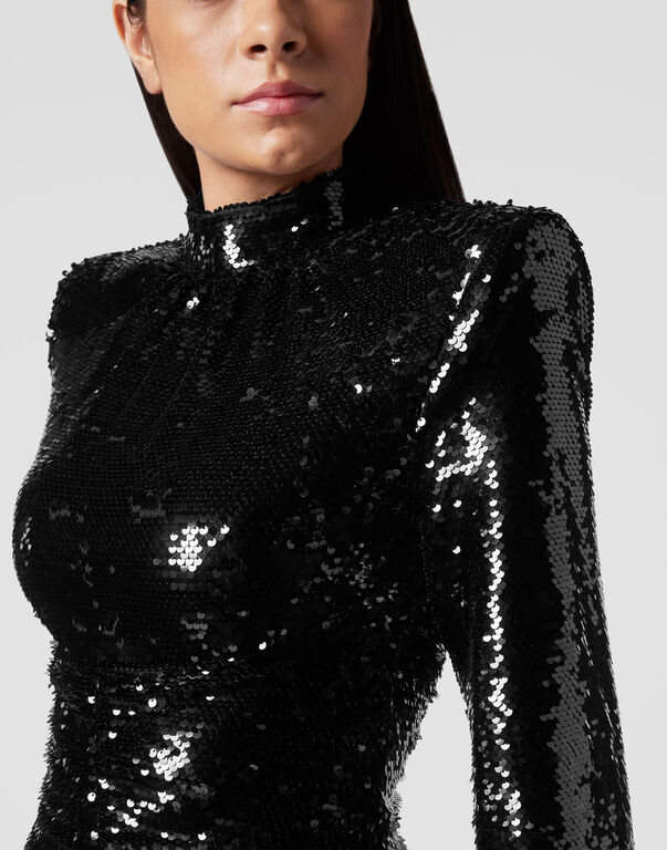 Midi Dress with Crystals black 5 Midi Dress with Crystals black