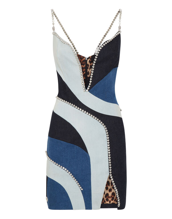Denim Mini Dress middle blue