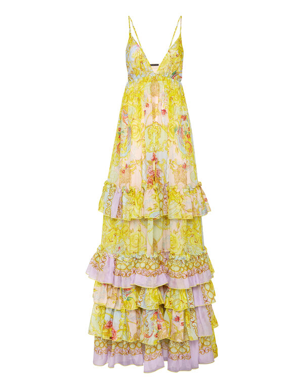 Long Dress New Baroque multicolor