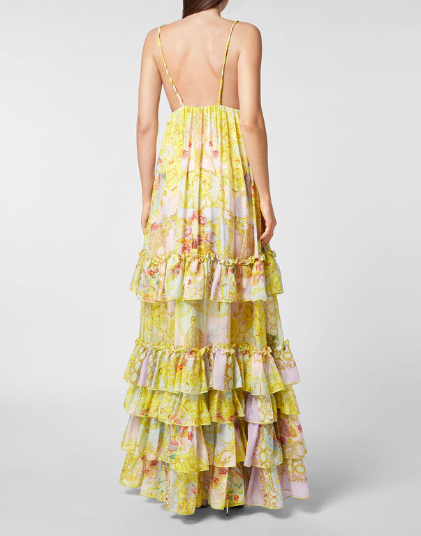 Long Dress New Baroque multicolor