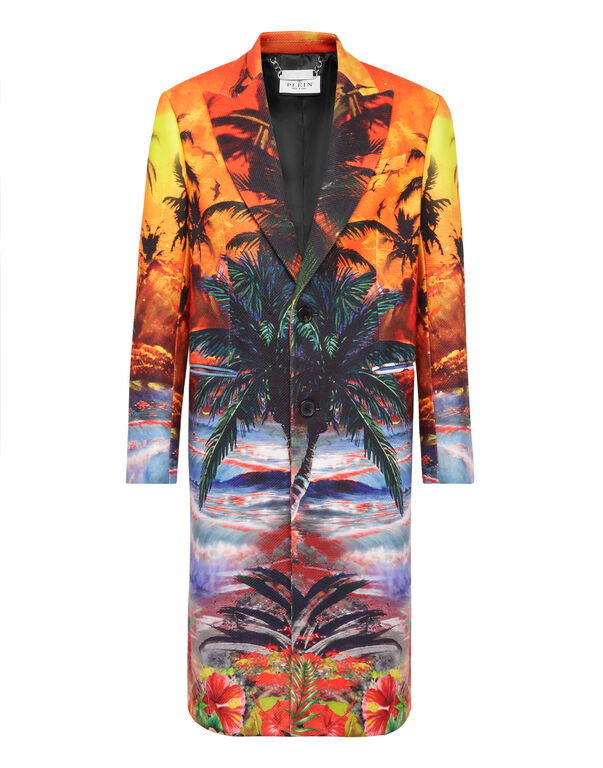 Wool Coat Long Hawaii multicolor