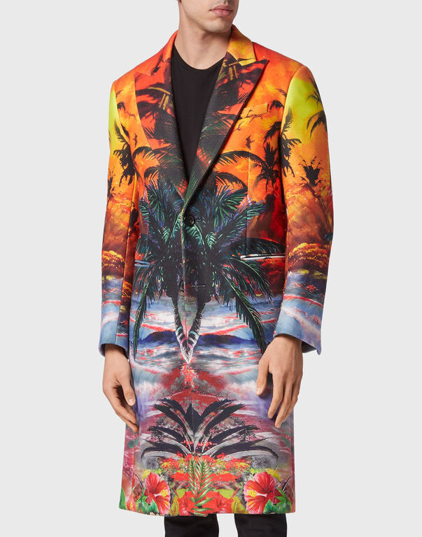 Wool Coat Long Hawaii multicolor