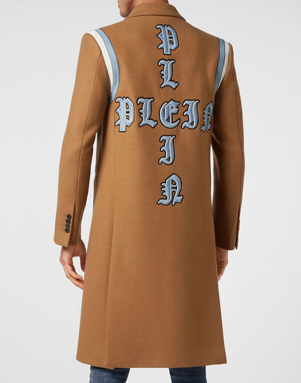 Wool Long Coat Gothic Plein beige 3 Wool Long Coat Gothic Plein beige