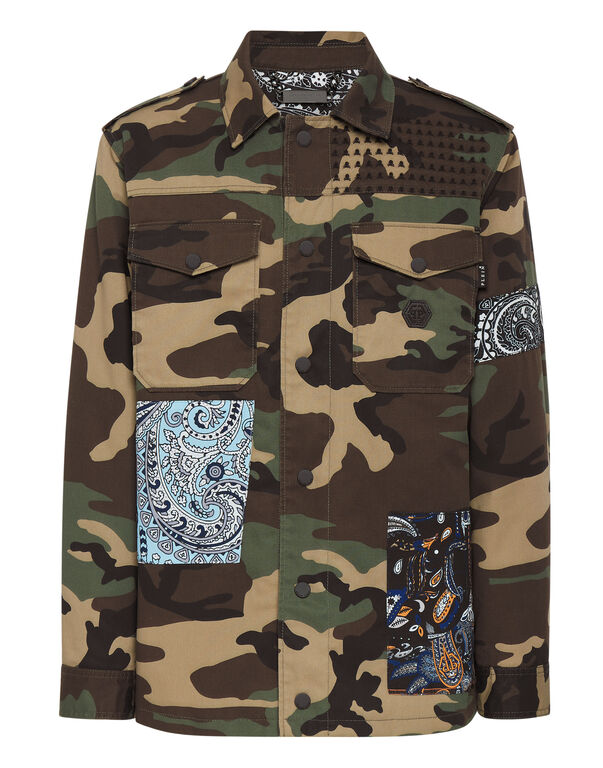 Denim Jacket Paisley Foulard camouflage