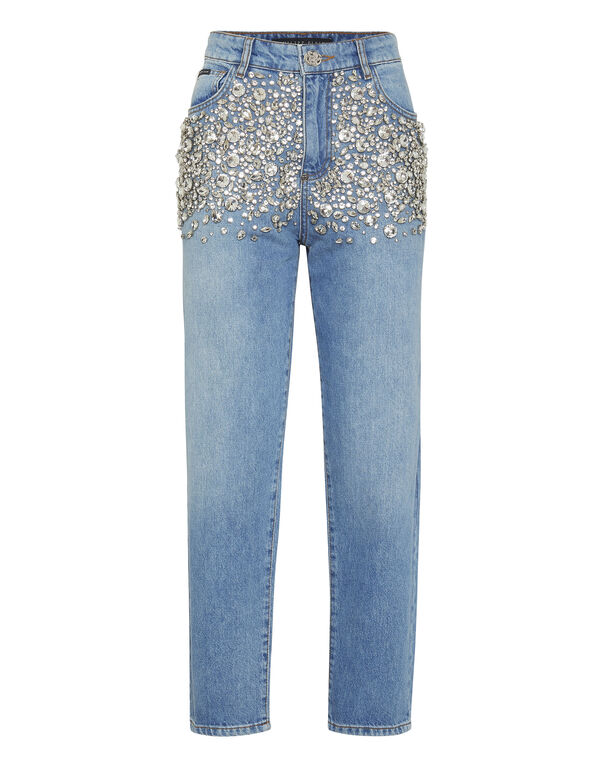 Crystal Stones Mom Fit Trousers Salt' N' Pepa