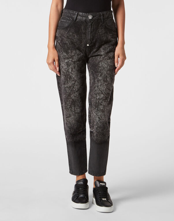 Denim Trousers Mom Fit Bat Cave