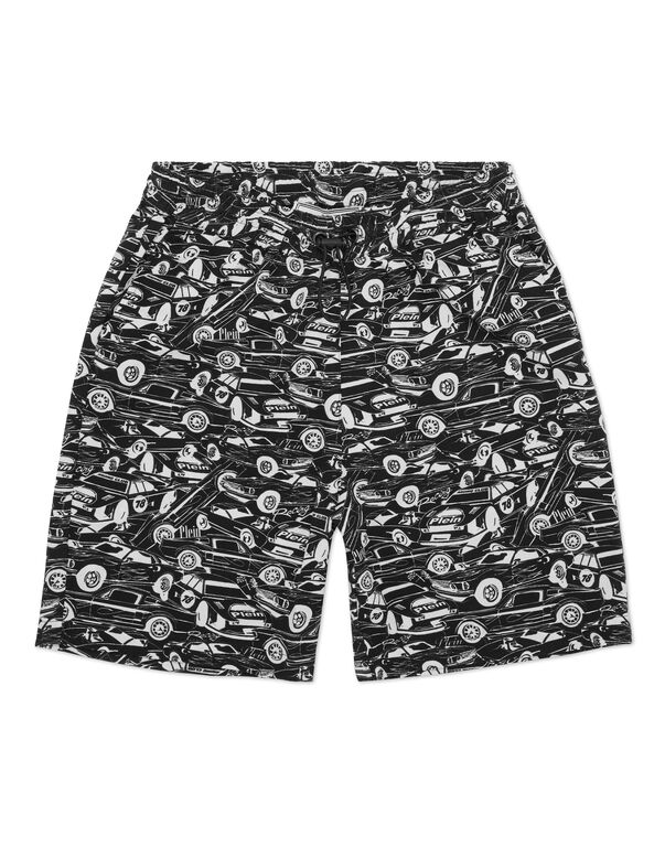 Cool Kid Shorts Cars Racing black / white
