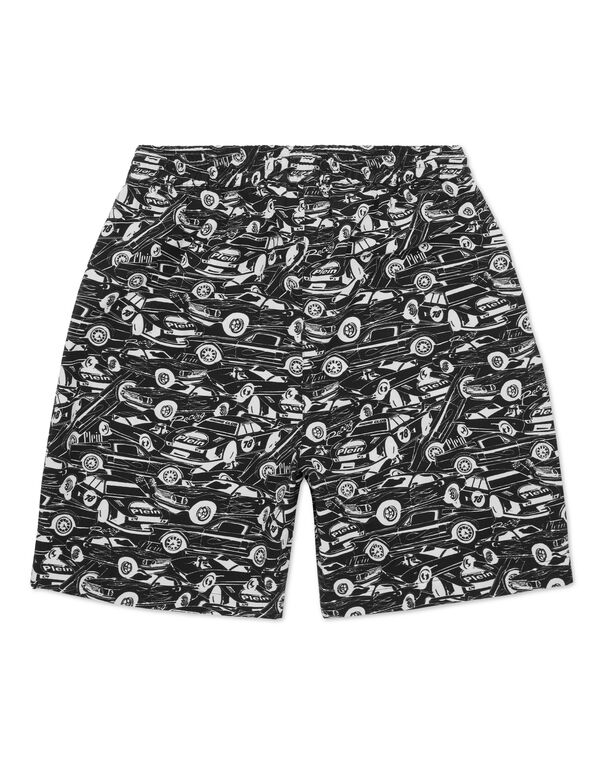 Cool Kid Shorts Cars Racing black / white