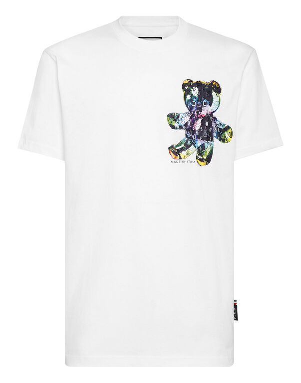 T-shirt Round Neck SS Teddy Glass white