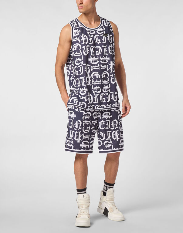 Basket Tank Top Gothic Plein navy 4 Basket Tank Top Gothic Plein navy