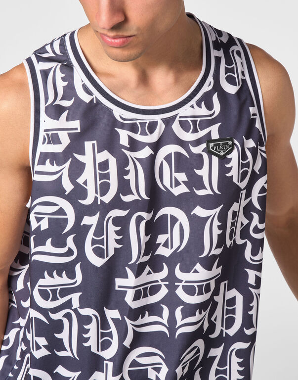 Basket Tank Top Gothic Plein navy 5 Basket Tank Top Gothic Plein navy