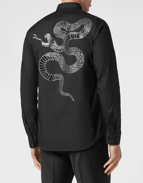 Shirt Sugar Daddy Cut LS Snake black