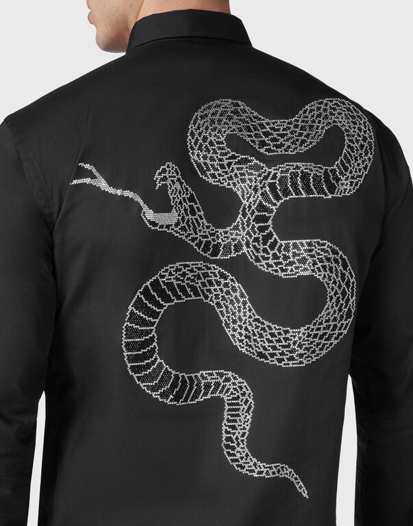 Shirt Sugar Daddy Cut LS Snake black