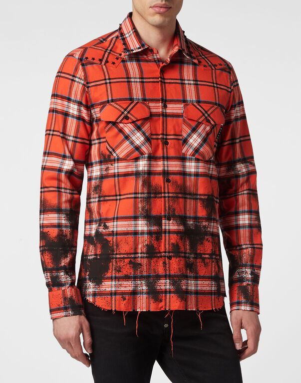 Flanella Tartan Shirt LS Gothic Plein orange