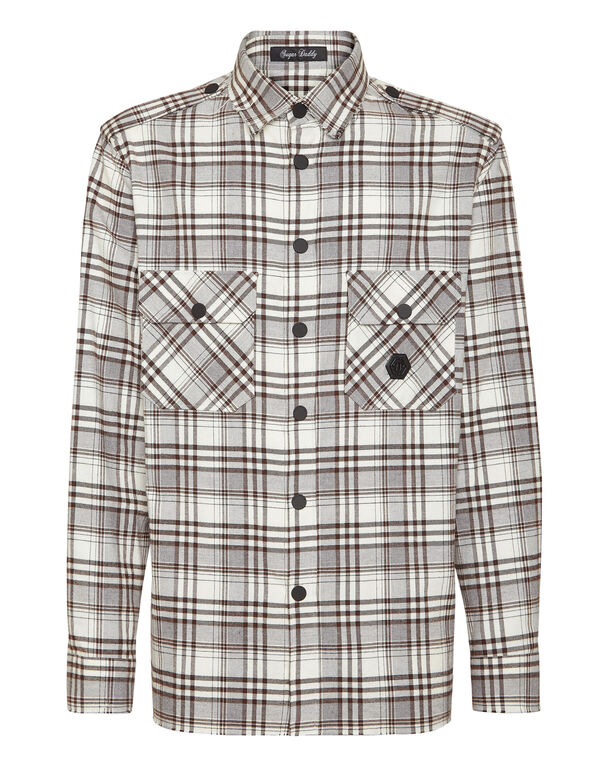 Shirt Oversize LS Skull&Bones beige