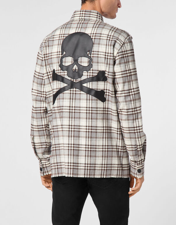 Shirt Oversize LS Skull&Bones beige