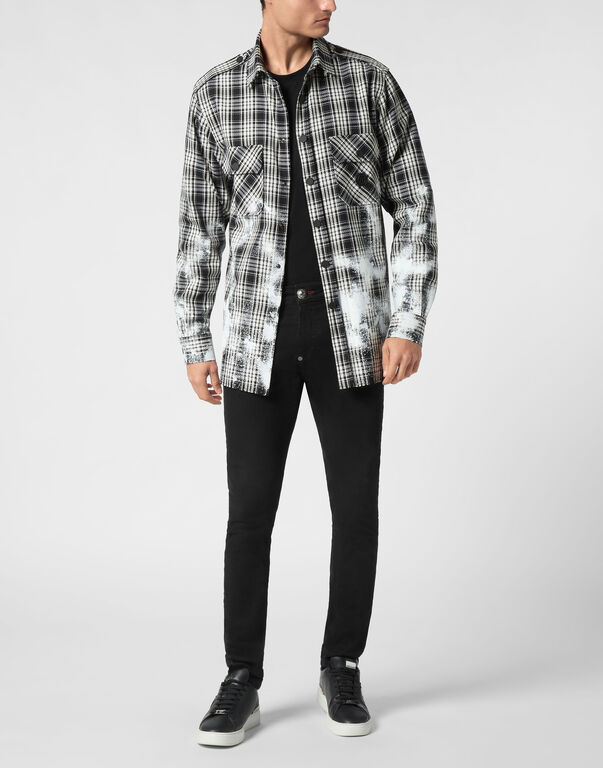 Padded Vintage Checked Military Overshirt LS Gothic Plein black 4 Padded Vintage Checked Military Overshirt LS Gothic Plein black