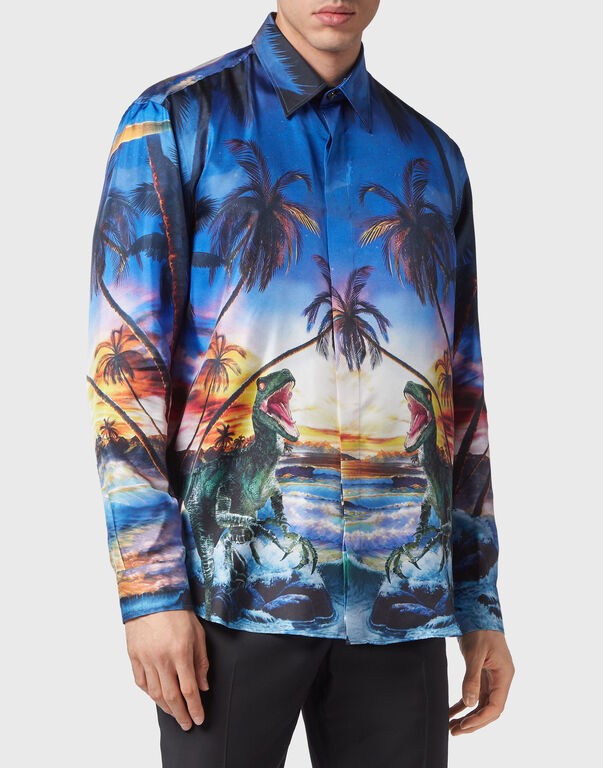 Silk Dandy Shirt Hawaii multicolor