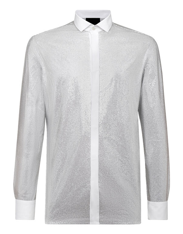 Shirt Platinum Cut SS Crystal Silver