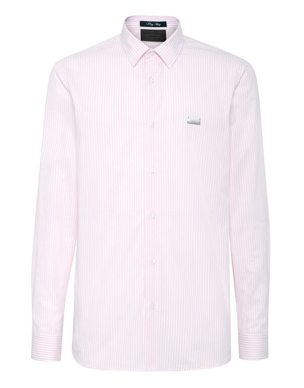 Shirt Slim Fit LS Skull&Bones rose / pink