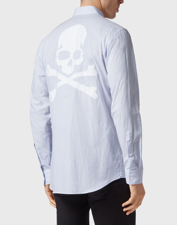 Shirt Slim Fit LS Skull&Bones light blue 3 Shirt Slim Fit LS Skull&Bones light blue