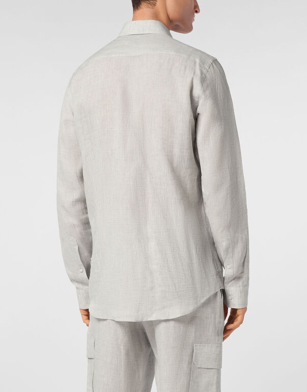 Linen Shirt Sugar Daddy Cut LS grey