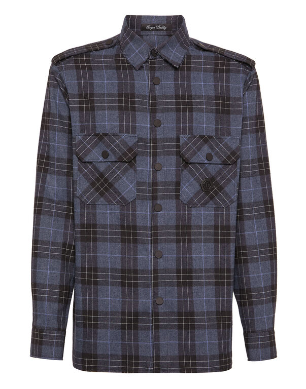 Shirt Oversize LS Skull & Bones dark blue