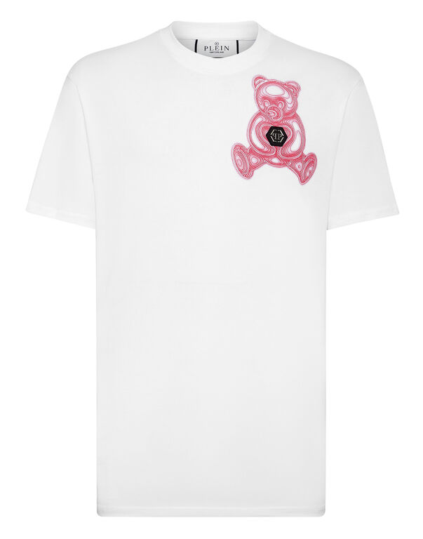 T-shirt Round Neck SS Teddy Bear white