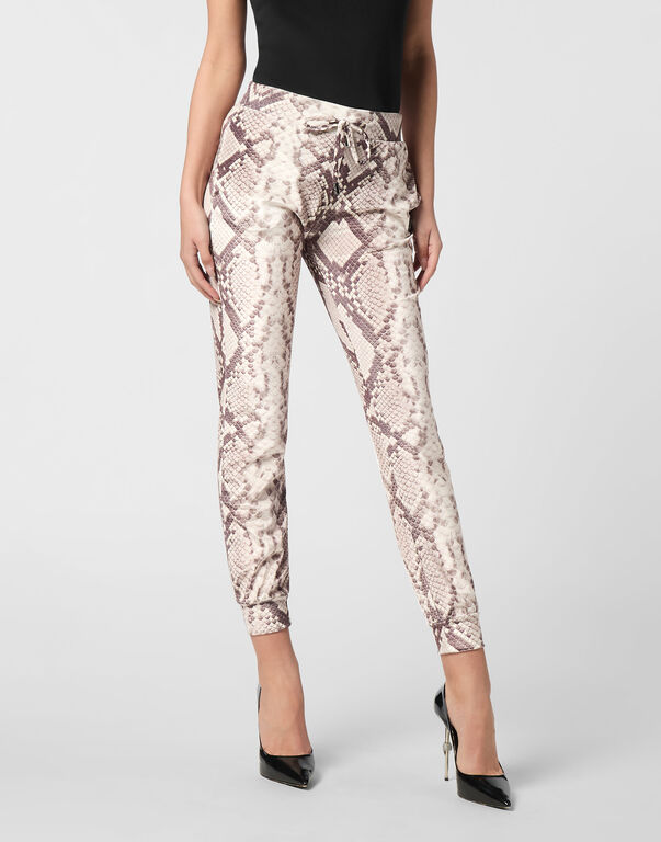 Jogging Pants All-Over Python beige