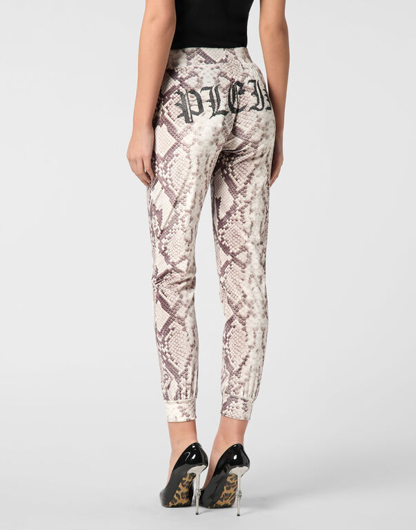 Jogging Pants All-Over Python beige
