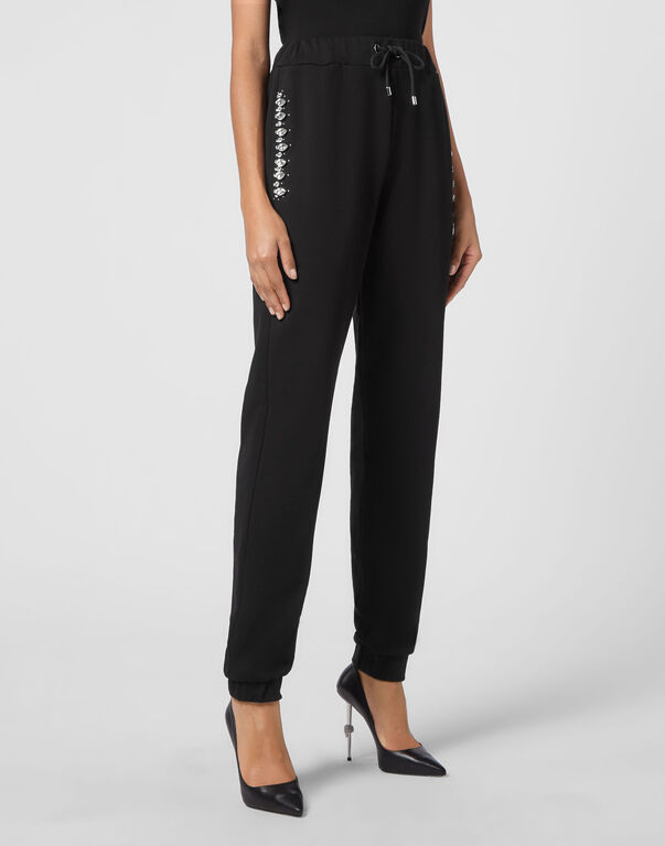 Jogging Trousers Crystal Iconic Plein black