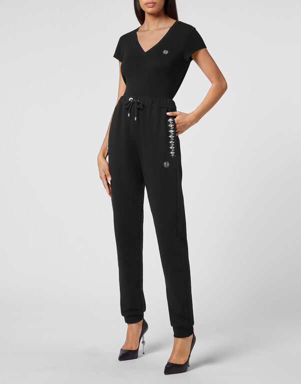 Jogging Trousers Crystal Iconic Plein black