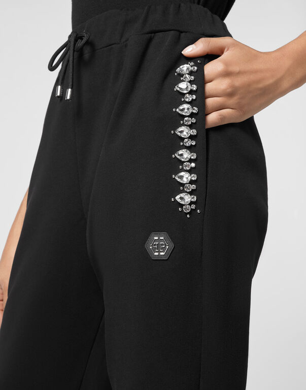 Jogging Trousers Crystal Iconic Plein black