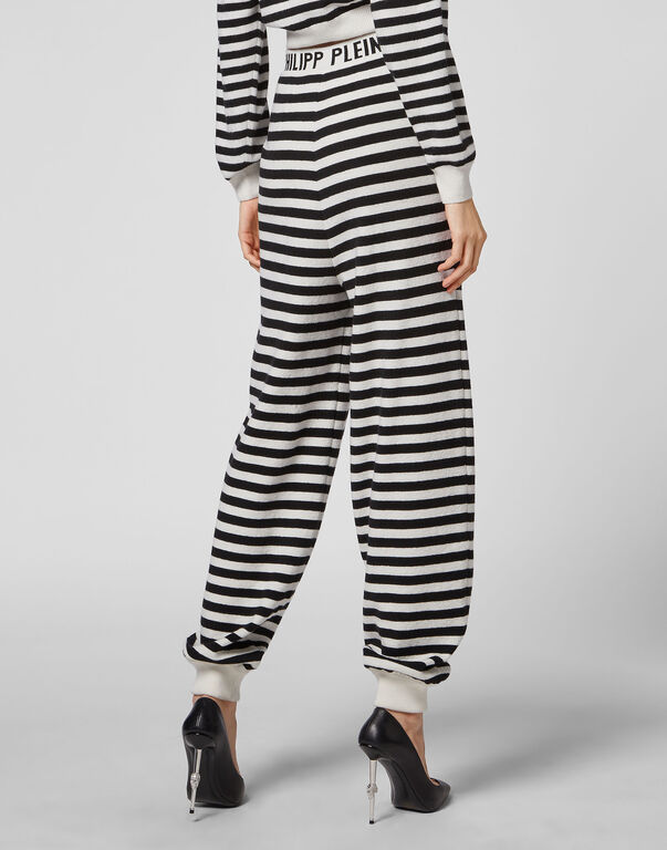Mariner Cashmere Jacquard Trousers cream+black 3 Mariner Cashmere Jacquard Trousers cream+black
