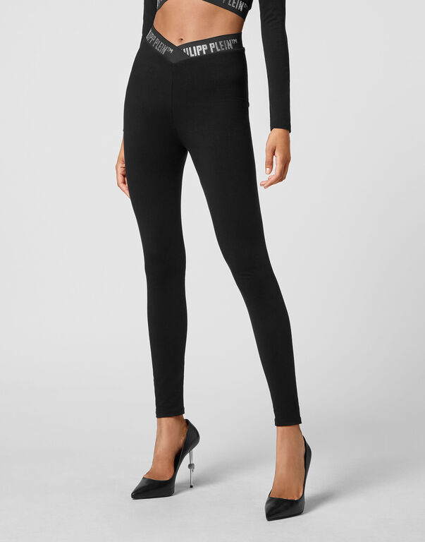 Super High Waist Leggings Stones Philipp Plein TM black
