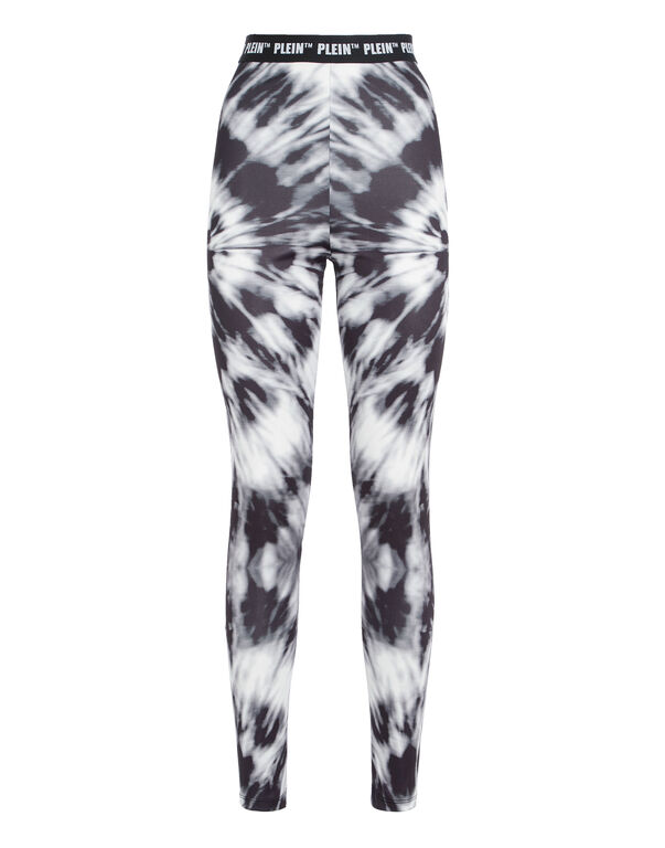 Leggings Tie dye black / white