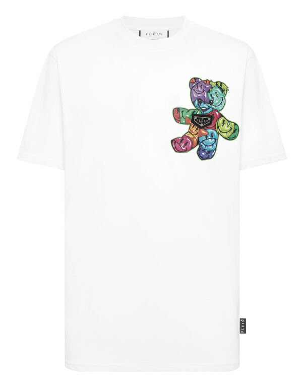 Round Neck T-Shirt Teddy Balloon white