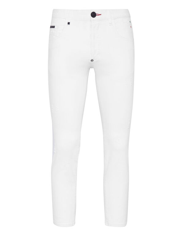Denim Trousers Skinny Destroyed Iconic Plein Summer Snow